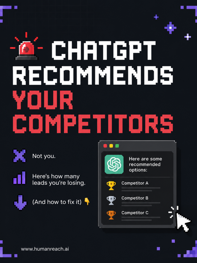 Stories 15 ChatGPT Recommends Your Competitors. Here’s What That Costs You.