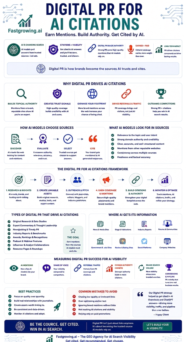 Digital PR That Works for AI Infographic