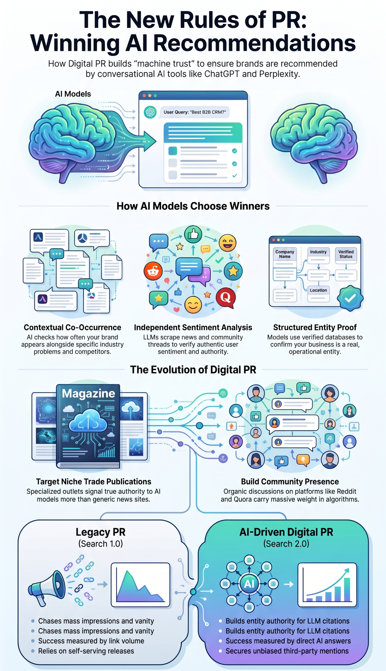 Digital PR for AI Recommendations Infographic Guide